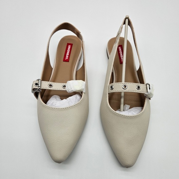 UNIONBAY Shoes - UNIONBAY Pamira Women's Oat Milk Pointed Toe Slingback Flats Size 8.5M